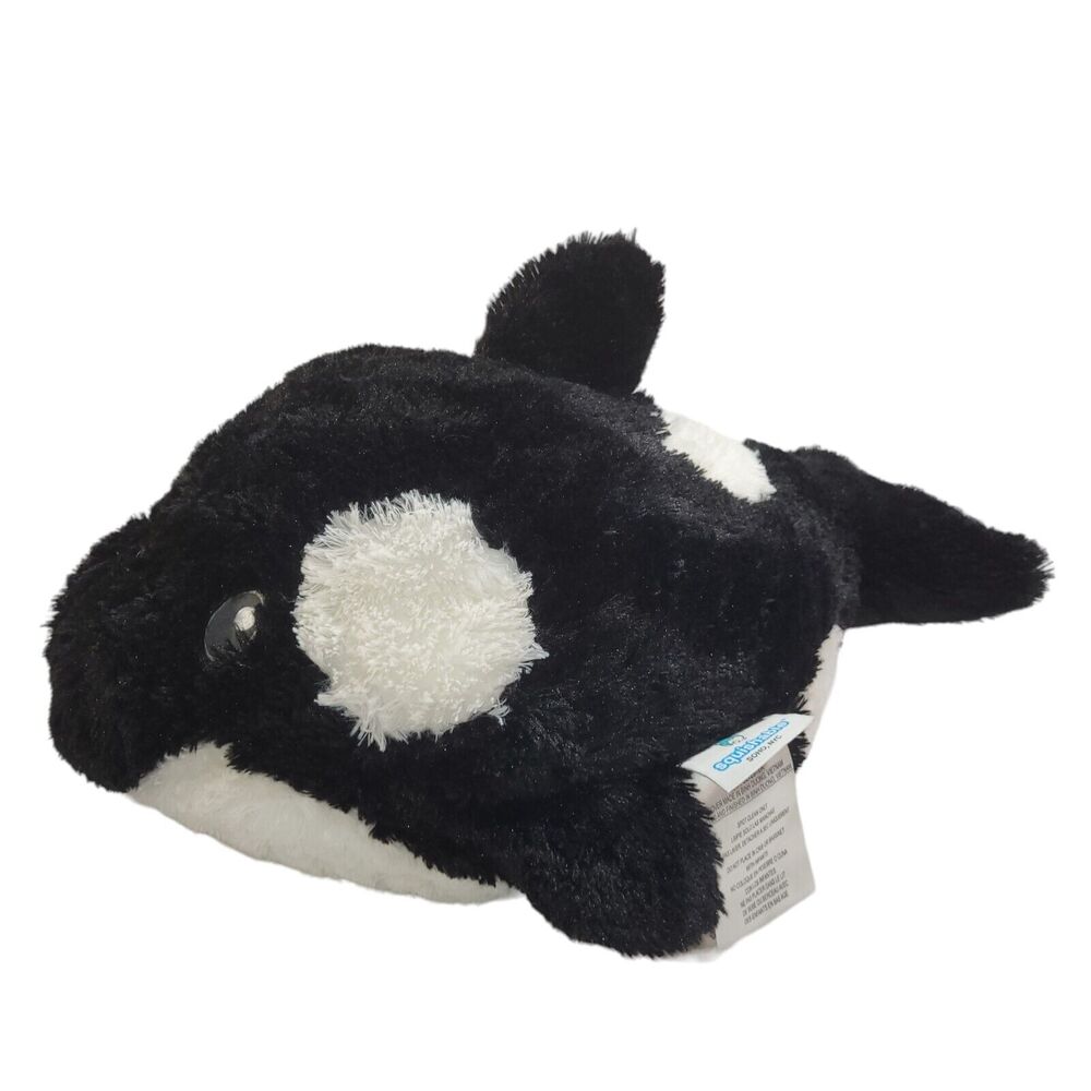 Squishable Plush Orca Whale Black White Stuffed Animal Sewn Eyes‎ 2021 21"